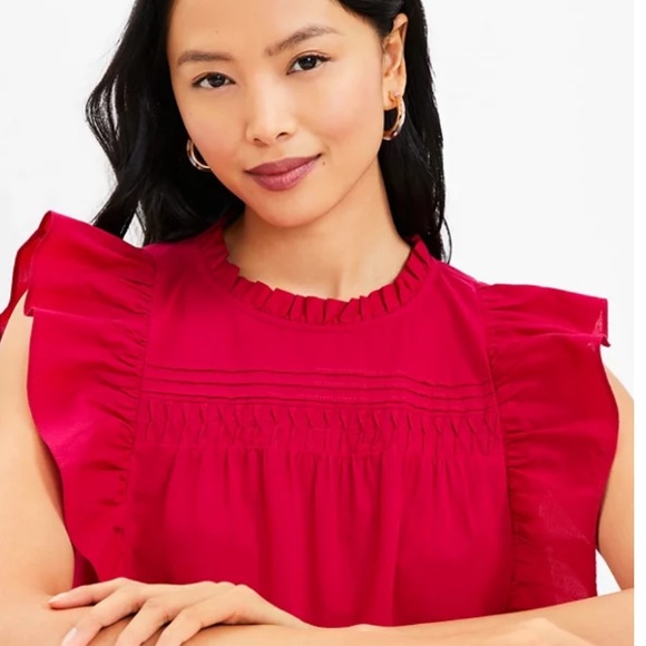 Pintucked Ruffle Shell - Picture 3 of 8